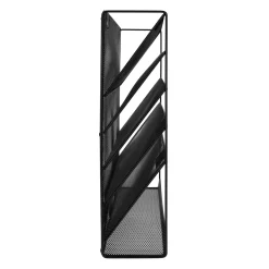 Quvio Tijdschriftenhouder Wand Met 5 Lagen - 32,5 X 10,5 X 40,5 - Mesh - Zwart