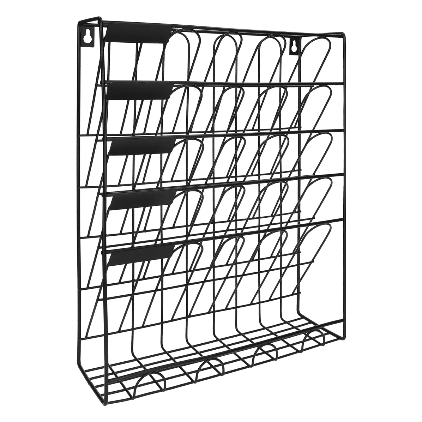 QUVIO Tijdschriftenhouder Wand Met 5 Lagen - Metaal - Zwart