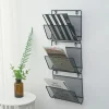 QUVIO Tijdschriften Organizer Wandmontage Zwart