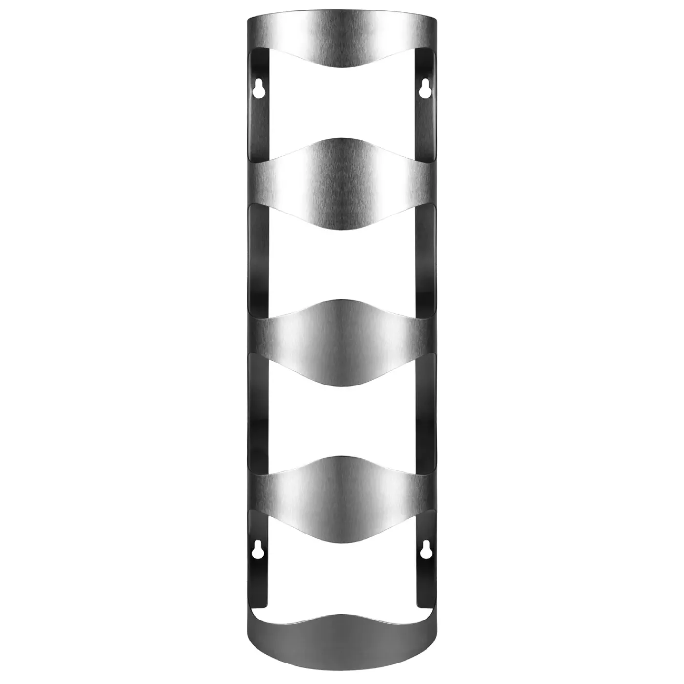 QUVIO Wand Wijnrek Voor 4 Flessen, Aluminium - Zilver
