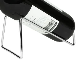 QUVIO Wijnfles Houder Metaal Voor 1 Fles - Zilver