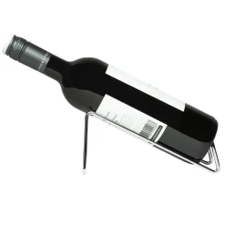 QUVIO Wijnfles Houder Metaal Voor 1 Fles - Zilver
