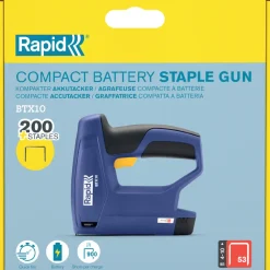 Rapid – draadloze tacker – BTX10 – doe-het-zelf – oplaadbare batterij – nietjes 53 4-10 mm