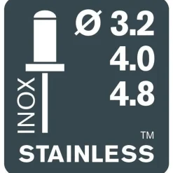 Rapid Rp100 Multi Meervoudige Klinknageltang Diam.3,2 Tot 4,8 Mm Blauw