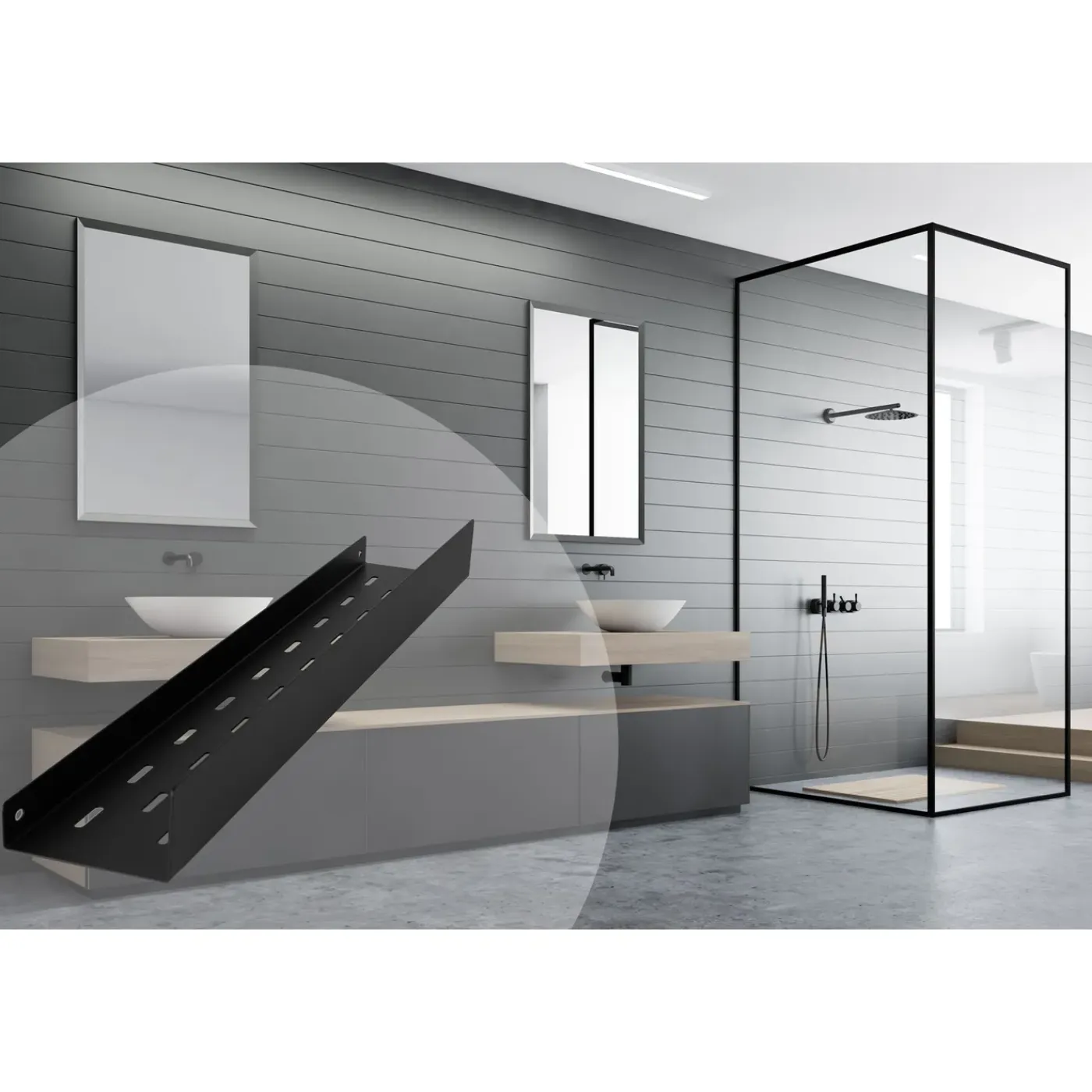 Rea Badkamerplank Sf01-600-bg Geborsteld Goud 60x9x11cm