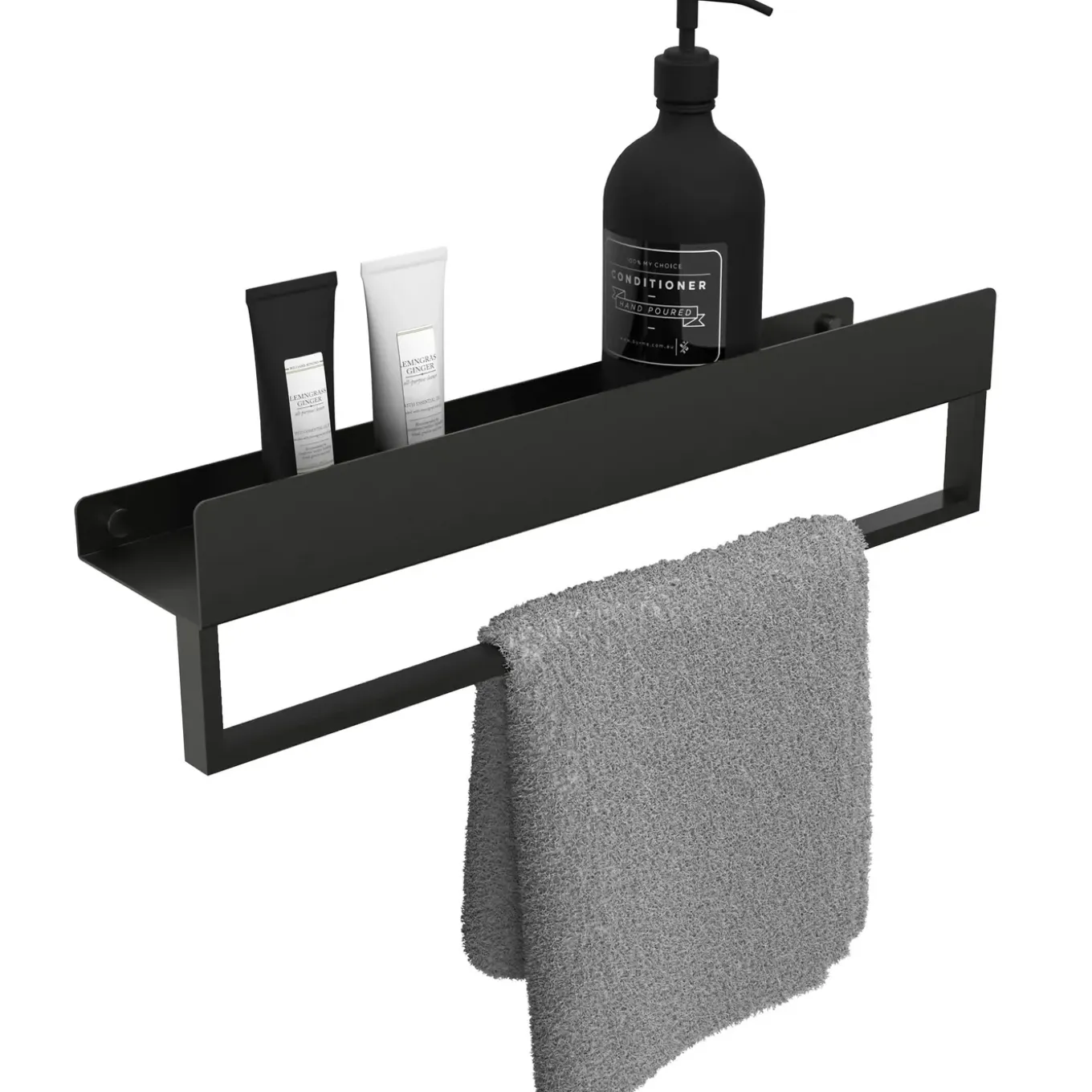 Rea Badkamerplank Sf01-450-b Zwart 45x9x11cm