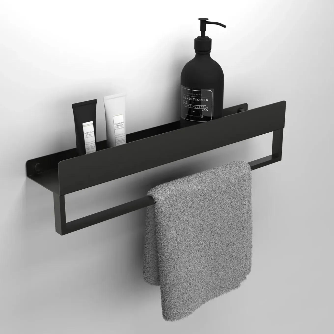 Rea Badkamerplank Sf01-450-b Zwart 45x9x11cm