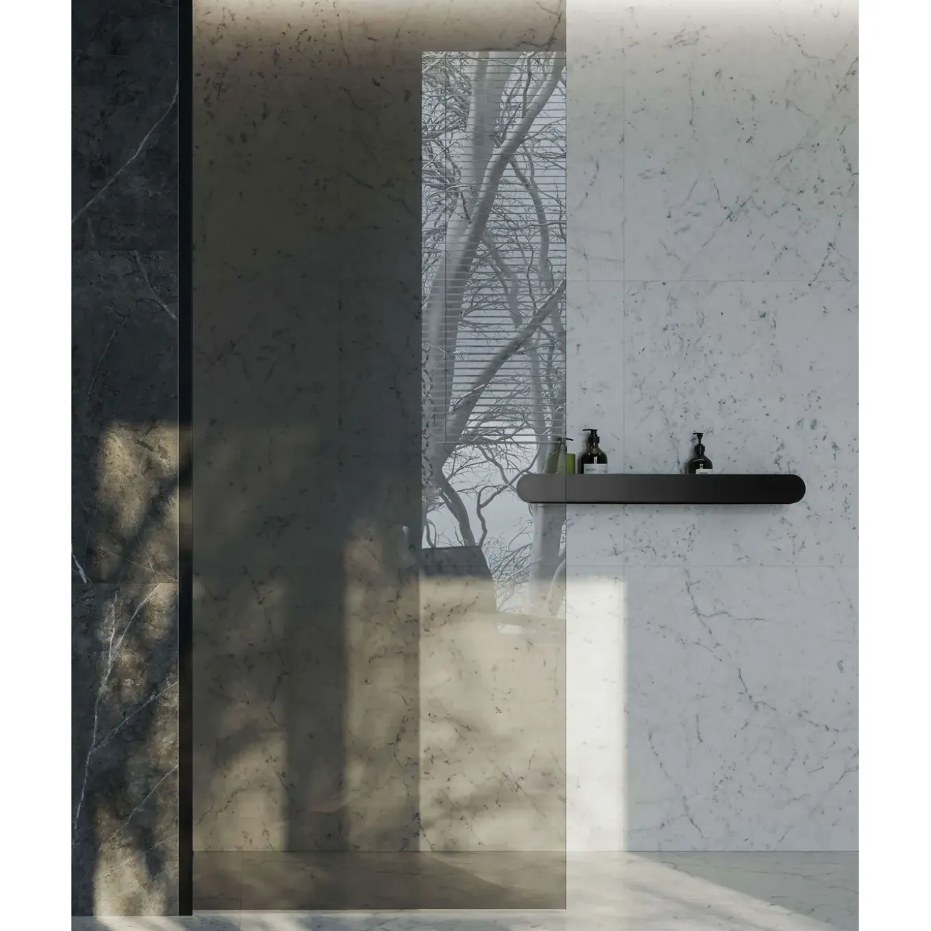 Rea Badkamerplank Sf03-450-b Zwart 45x9x5cm