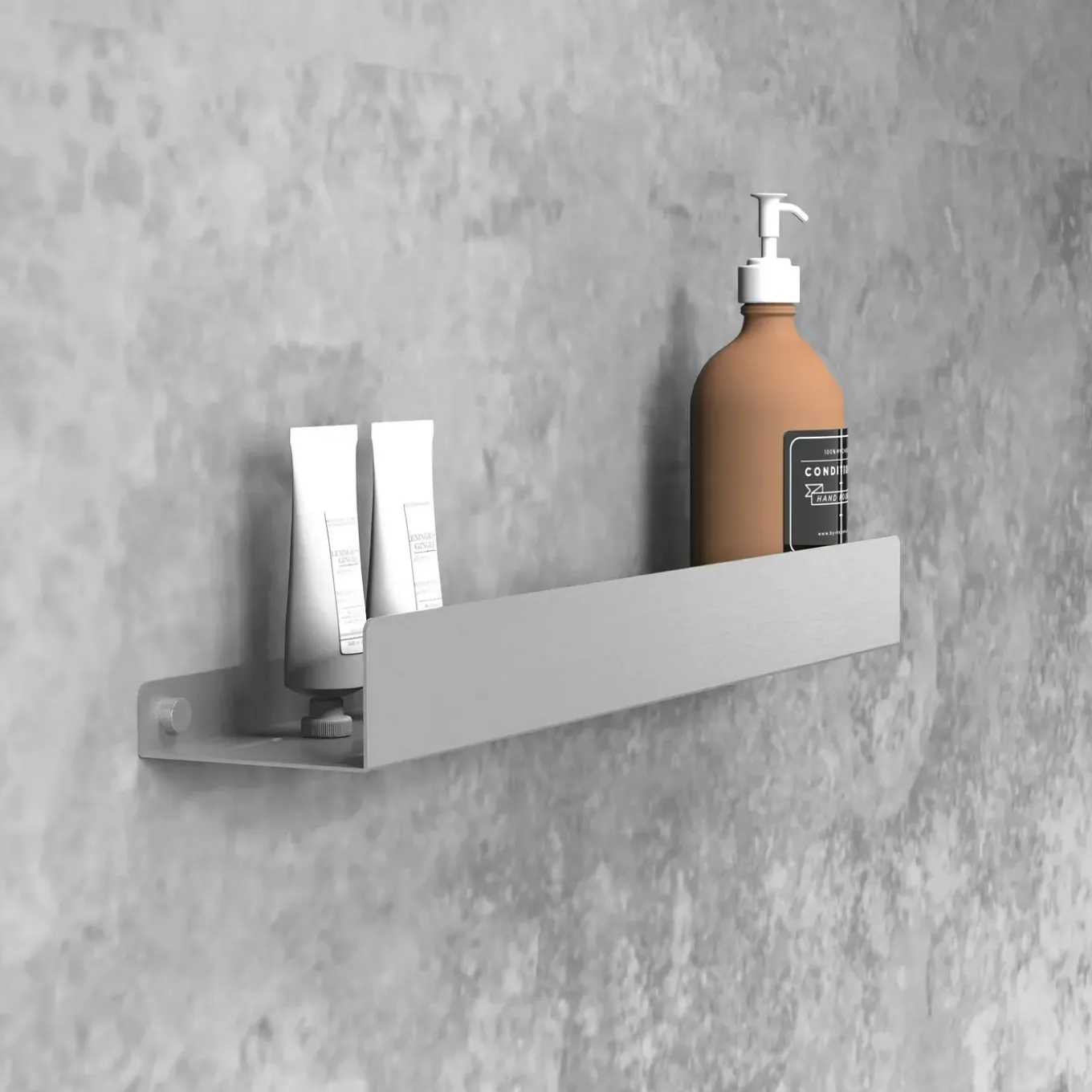 Rea Badkamerplank Sf04-600 60cm Geborsteld Staal 60x9x5cm
