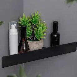 Rea Badkamerrekje - Mat Zwart Staal - 28,5x14,5x4cm
