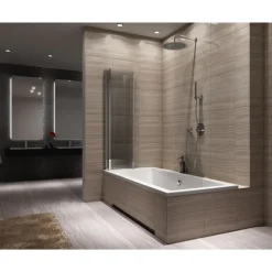 Rea Bad Scherm Agat 120 Chroom 1,8x120x140cm