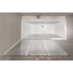 Rea Bad Scherm Agat 120 Chroom 1,8x120x140cm