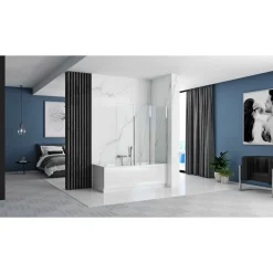 Rea Bad Scherm Agat 120 Chroom 1,8x120x140cm
