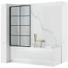 Rea Bad Scherm Lagos-1 80 Zwart 1,8x80x140cm