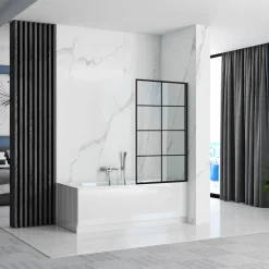Rea Bad Scherm Lagos-1 80 Zwart 1,8x80x140cm