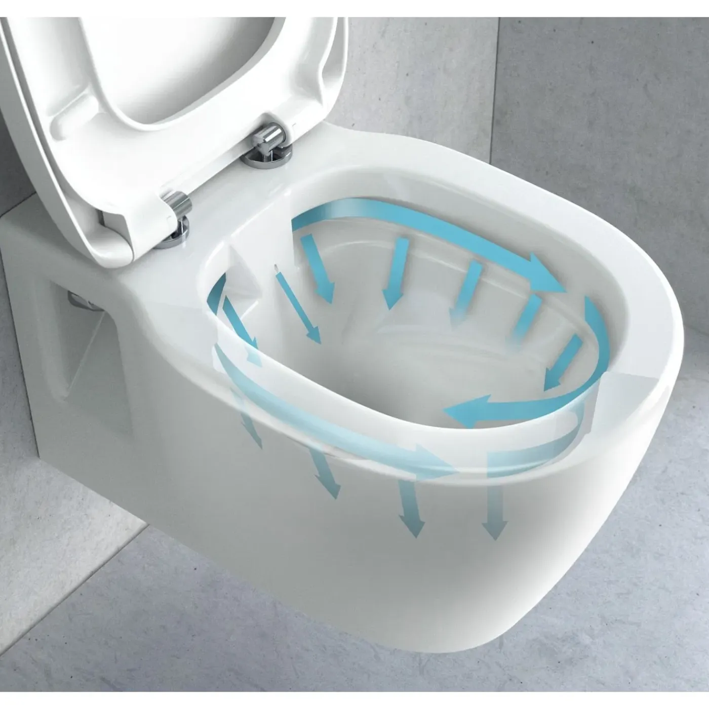 Rea Hangende Toilet Carlo Mini Flat Wit + Bidet Carlo Mini 49,5x37x32cm