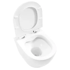 Rea Hangende Toilet Carlo Mini Flat Wit + Bidet Carlo Mini 49,5x37x32cm