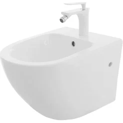 Rea Hangende Toilet Carter Wit + Bidet Carter Mini 49,5x36,5x32,5cm