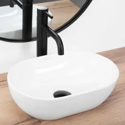Rea Opzetwastafel Amelia Mini Oval Wit 38x26x12cm