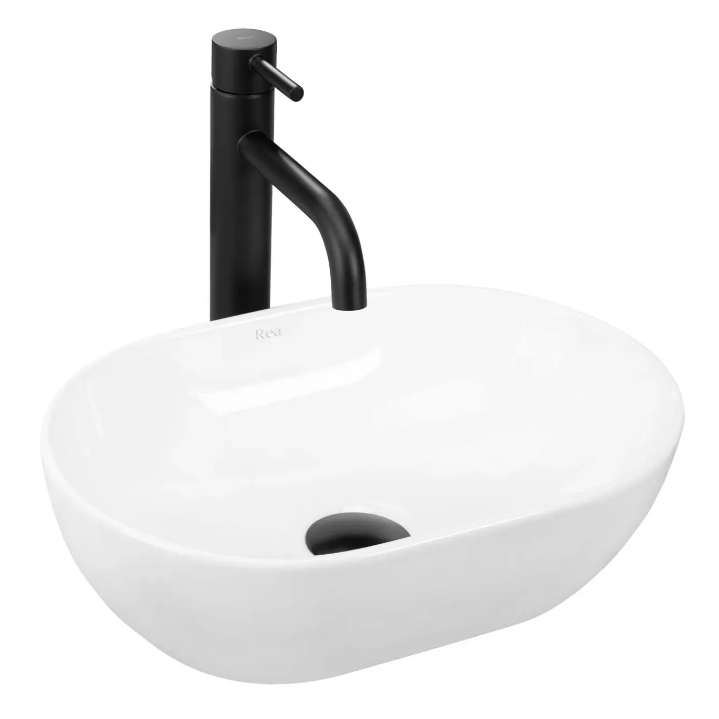 Rea Opzetwastafel Amelia Mini Oval Wit 38x26x12cm
