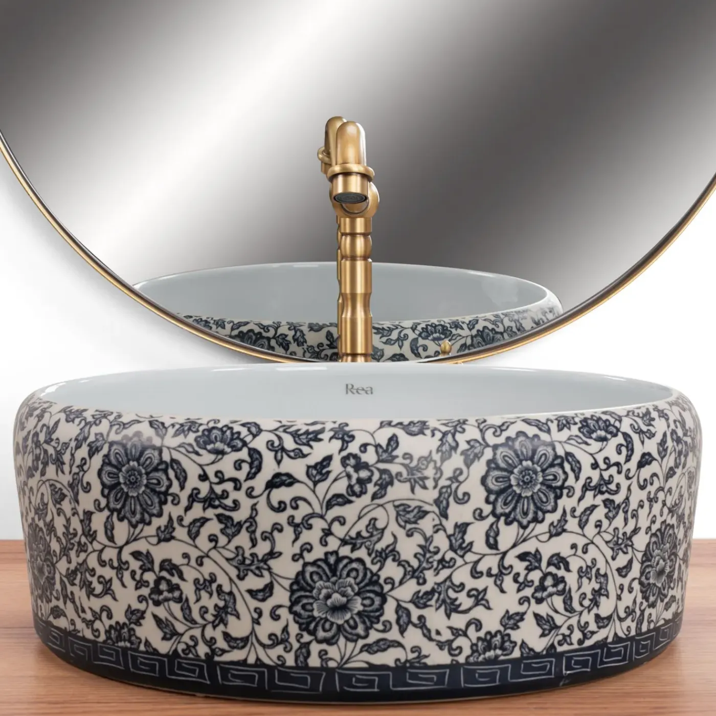 Rea Opzetwastafel Florisa Round Wit 40x40x15cm