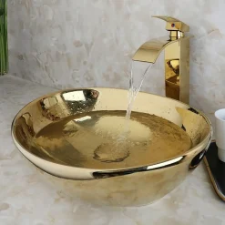 Rea Opzetwastafel Sofia Oval Goud 41x34,5x15cm