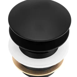 Rea Universele Klik-klak Badkurkstop Zwart 7x7x6cm