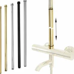 Rea Verlengstuk Voor Een Bad/doucheset 60cm Geborsteld Goud 2,2x2,2x61,5cm