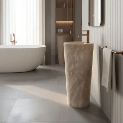 Rea Vrijstaande Wastafe Blanka Savana Matt Beige 40x40x85cm