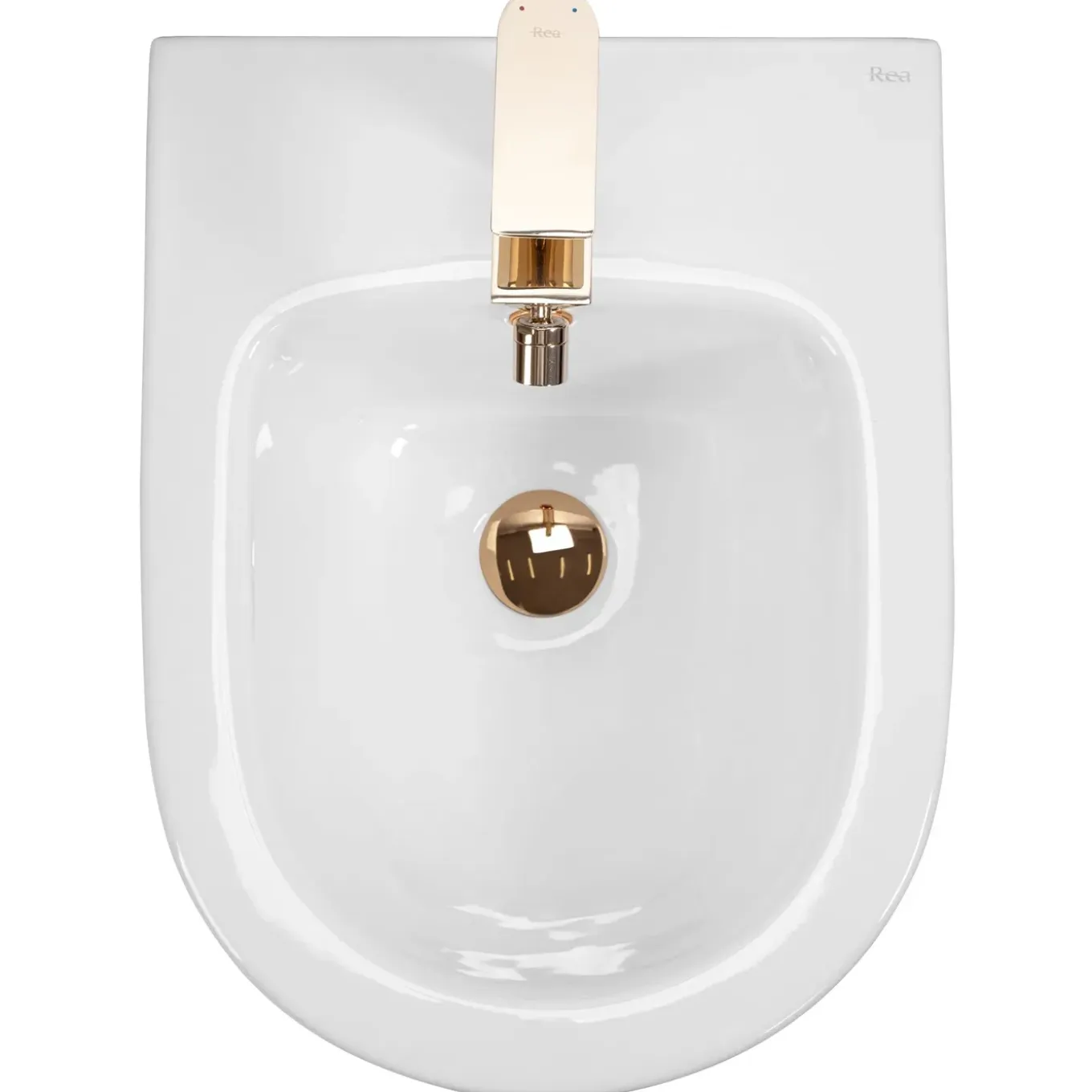 Rea Wandgemonteerd Bidet Carlo Mini Goud 49,5x37x32,5cm