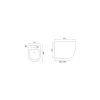 Rea Wandgemonteerd Bidet Carlo Mini Zwart 49,5x37x32,5cm