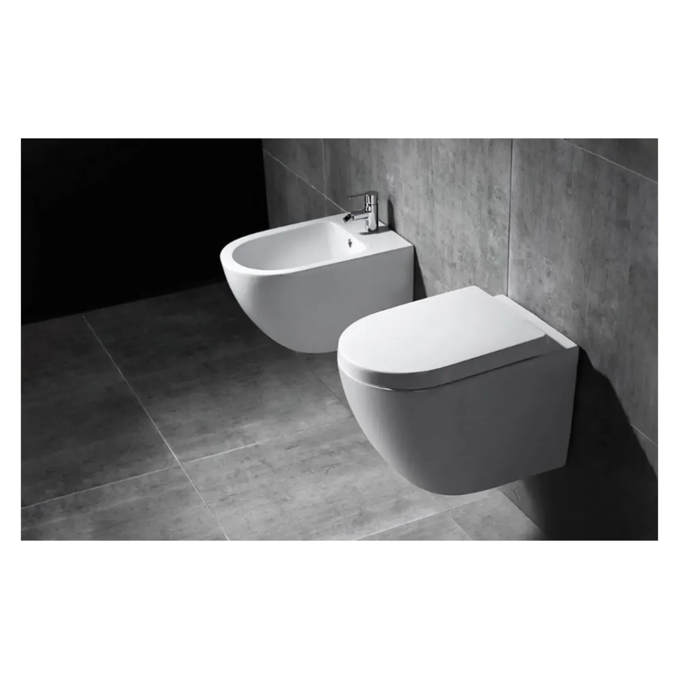 Rea Wandgemonteerd Bidet Carlo Carter Mini Wit 49,5x37x32,5cm