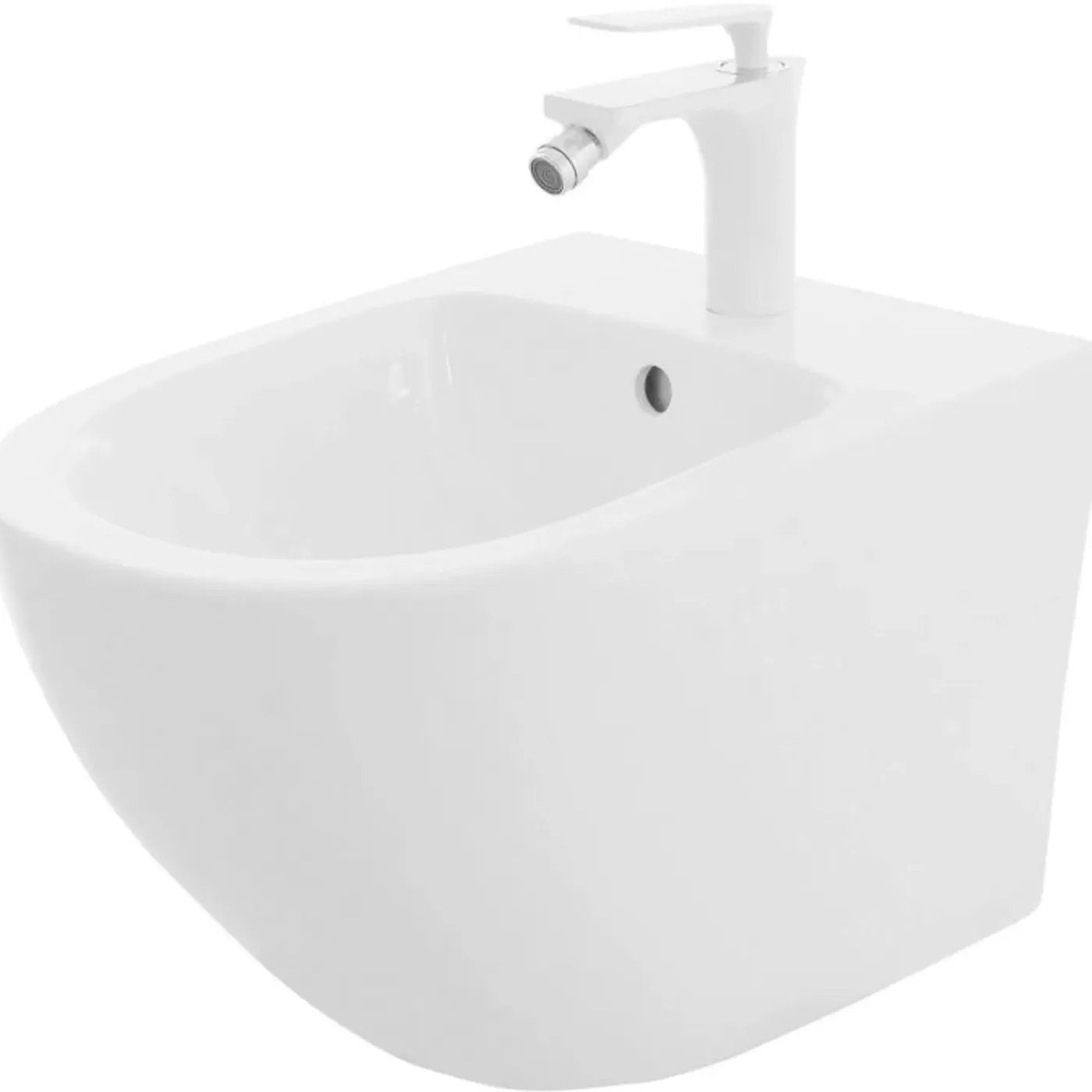 Rea Wandgemonteerd Bidet Carlo Carter Mini Wit 49,5x37x32,5cm