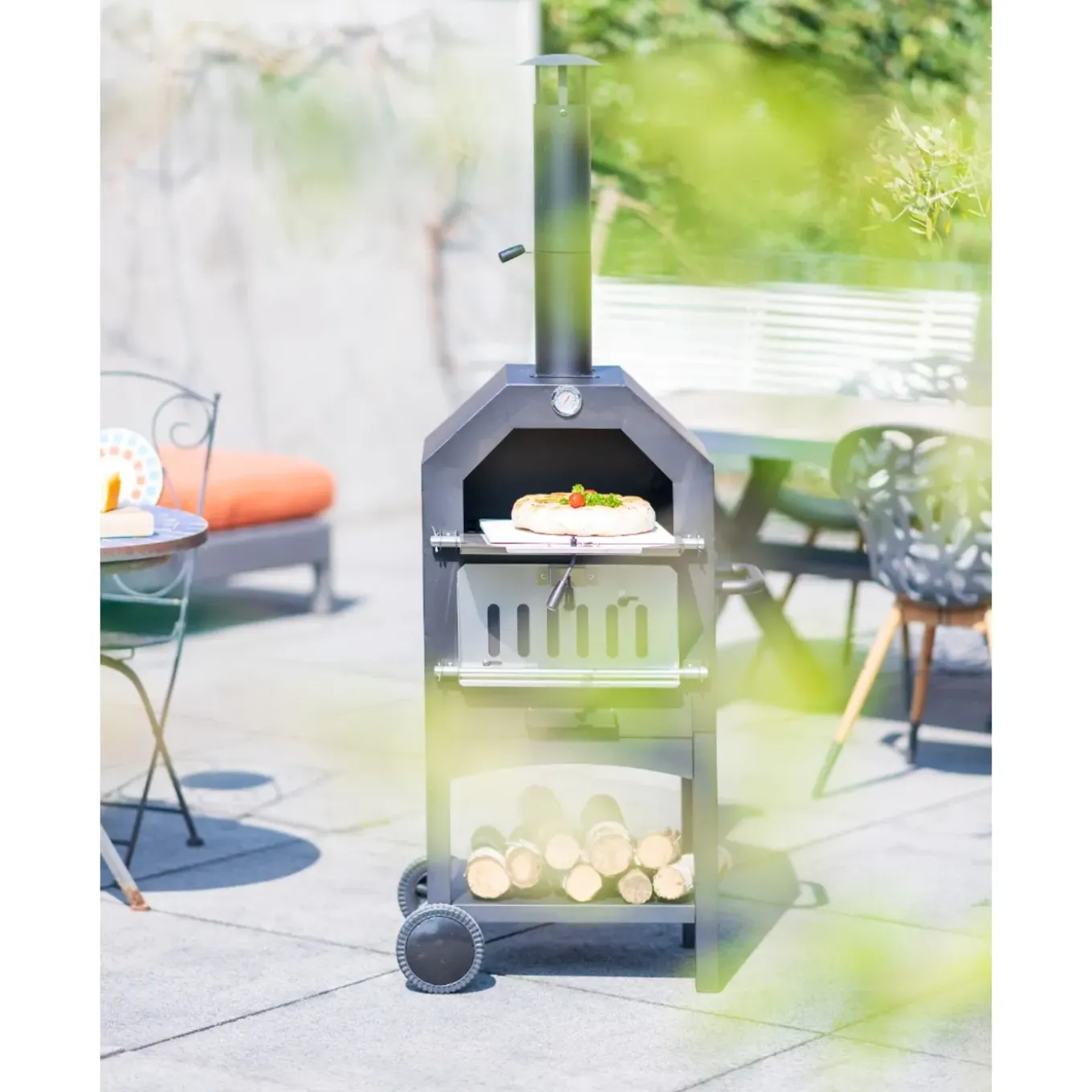 Redfire - Lorenzo Outdoor Oven - Zwart - Staal - Stevig Staal - Industrieel - Terrasverwarming -