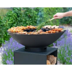 Redfire - Onyx - Zwart - Staal - Vuurschaal - Fire Pit - Stevig Staal - Diameter 80cm - Hoogte: