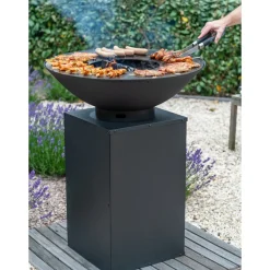 Redfire - Onyx - Zwart - Staal - Vuurschaal - Fire Pit - Stevig Staal - Diameter 80cm - Hoogte:
