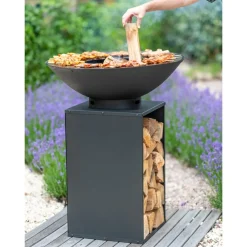 Redfire - Onyx - Zwart - Staal - Vuurschaal - Fire Pit - Stevig Staal - Diameter 80cm - Hoogte: