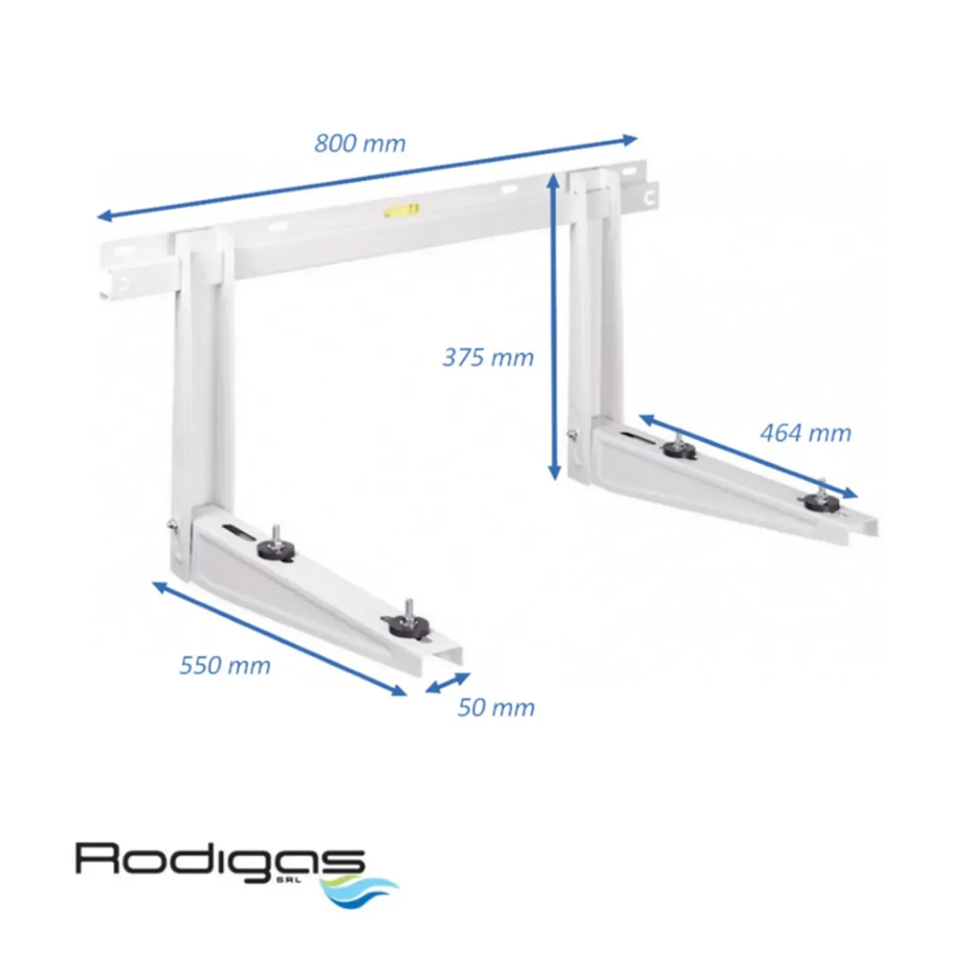 Rodigas MS257 Muurbeugel Airco Met Ingebouwde Waterpas 550 mm
