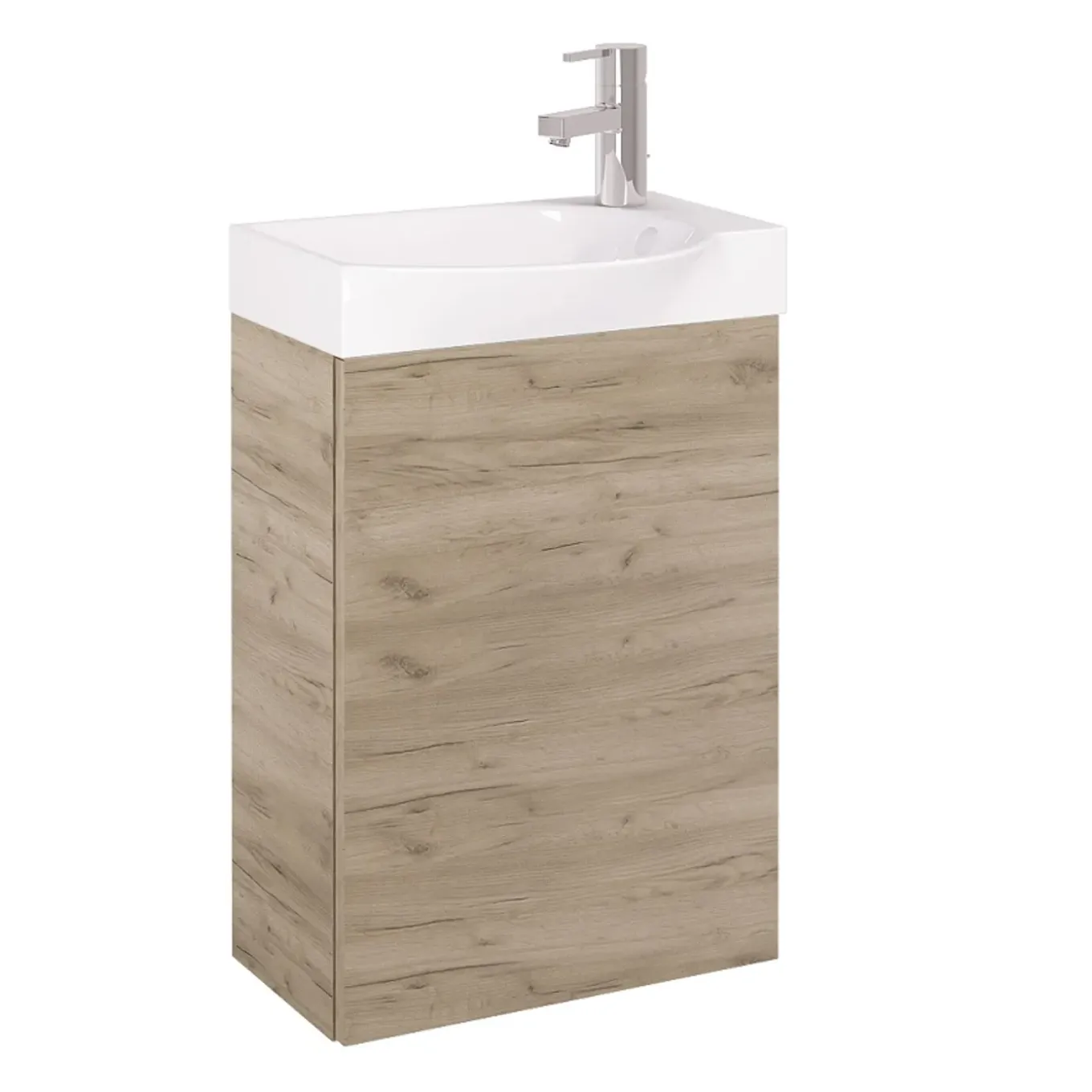 Royo Fonteinmeubelset Ravel - Inclusief Keramische Wastafel - Softclose - Eiken - 60x44,5x24,3cm