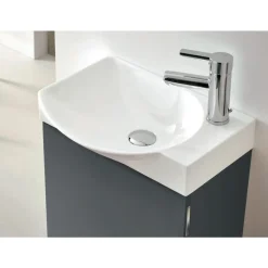 Royo Fonteinmeubelset Ravel - Inclusief Keramische Wastafel - Softclose - Hoogglans Antraciet - 60x44,5x24,3cm