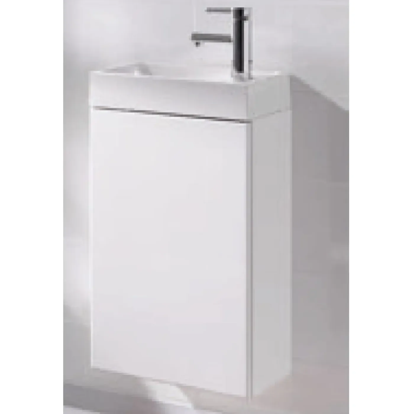 Royo Fonteinmeubelset Young - Inclusief Keramische Wastafel - Softclose - Hoogglans Wit - 40x22,5x68cm
