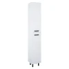 Royo Hoge Badkamerkast Ava 30cm - Wit Glanzend - Met 2 Deuren - Met Zwarte Handgrepen en Poten - 30x186x29cm