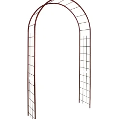Overig ROZENBOOG Treillage ronde buis 20mm roestkleur 130x40x250cm
