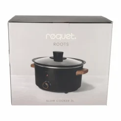 Mijoteuse Røquet Slowcooker Roots 3 Liter Zwart Met Glazen Deksel