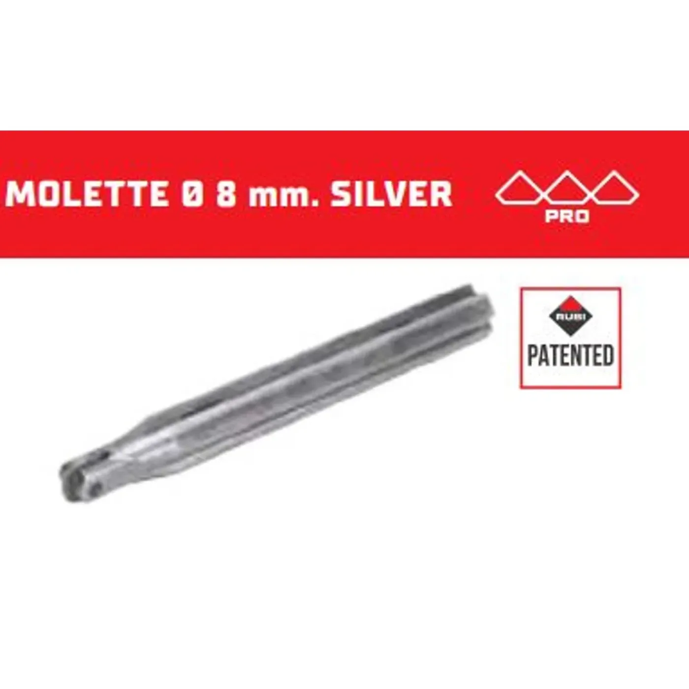 Rubi snijwieltje SILVER in houder 8mm