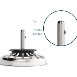 Waterval RVS Korfplug Afvoerplug Keuken - Geen Verstopping – Spoelbak zeef - Afvoerstopper - Korfplug 80mm