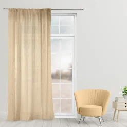 Sahara vitrage kant en klaar beige 140 x 245 cm
