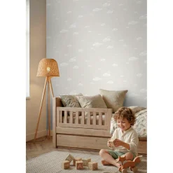 Sanders & Sanders Behang Wolkjes Beige En Wit - 53 Cm X 10 M - 640461