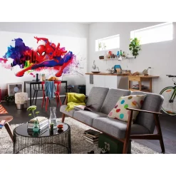 Sanders & Sanders Fotobehang Spider-man Graffiti Rood En Paars - 300 X 150 Cm - 612103