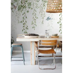 Sanders & Sanders Fotobehang Vogels In De Natuur Groen En Blauw - 350 X 279 Cm - 601003
